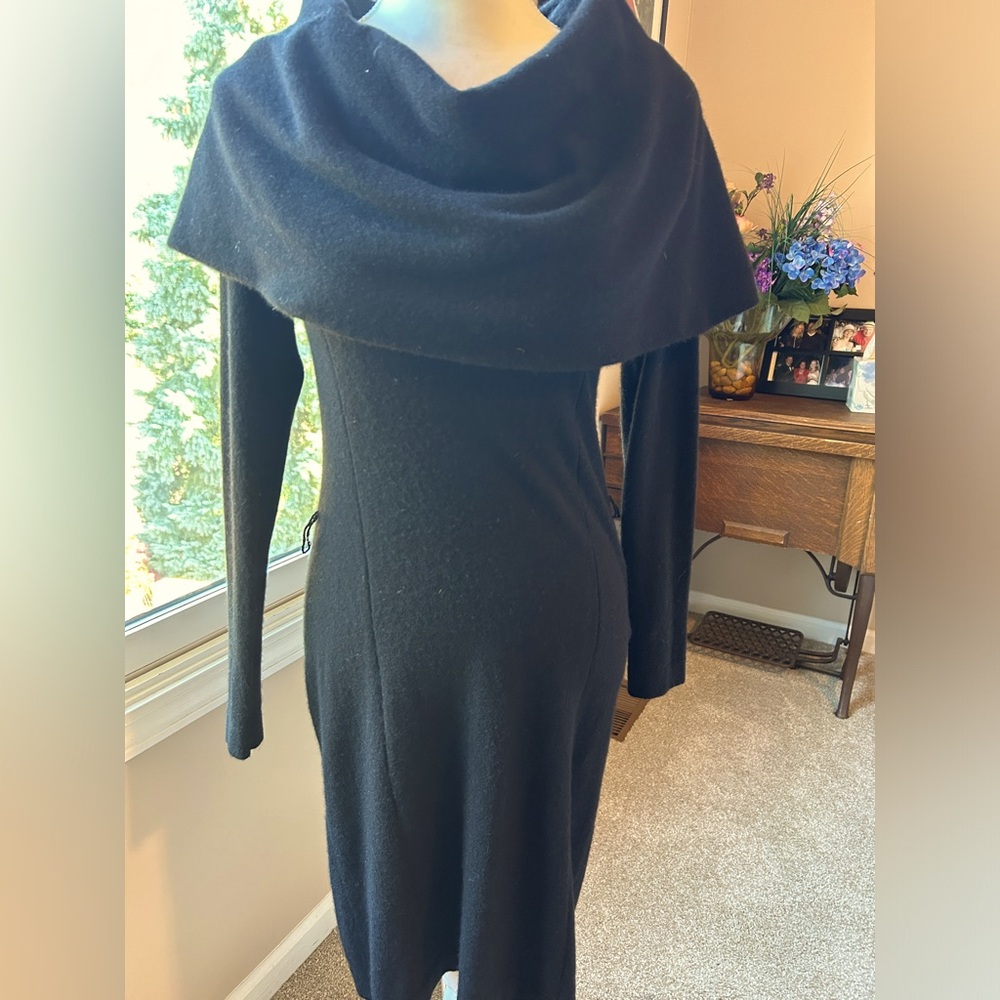 Beautiful black cashmere cowl neck dress. Very lightly worn, perfect condition